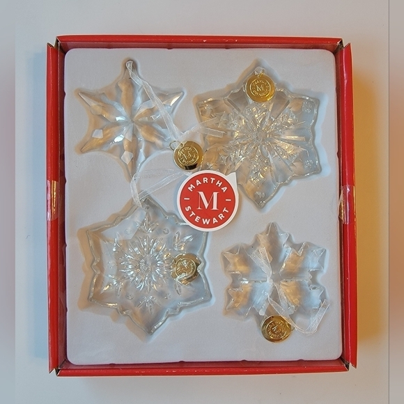 Martha Stewart Other - Martha Stewart 4 Pc Glass Ornaments